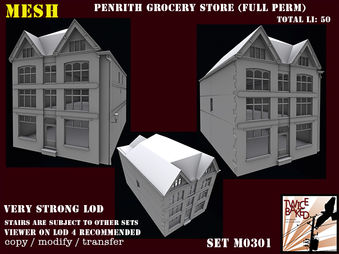 Beautiful FP mesh European (Victorian) store footprint 24*14 m M0301