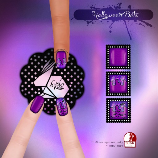 -*[LAPIN]* Slink NAILS - Halloween Bats