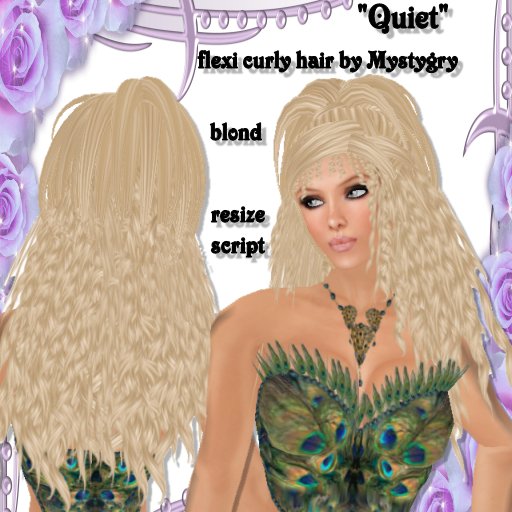 Quiet flexi curly hair blond flirt sensual resize fairy hair mermaid NEW