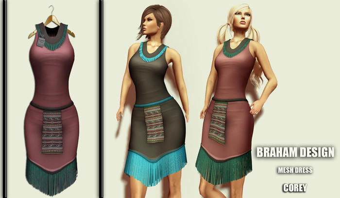 Braham Design Pink Corey Dress Mesh