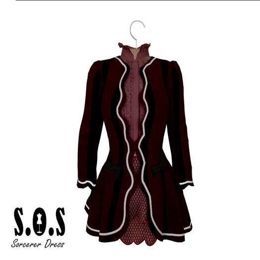 [S.O.S] Sorcerer Dress - Maroon