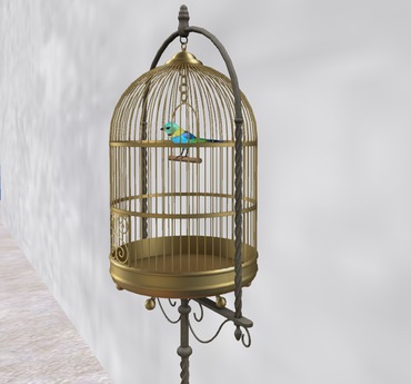 yellow bird cage