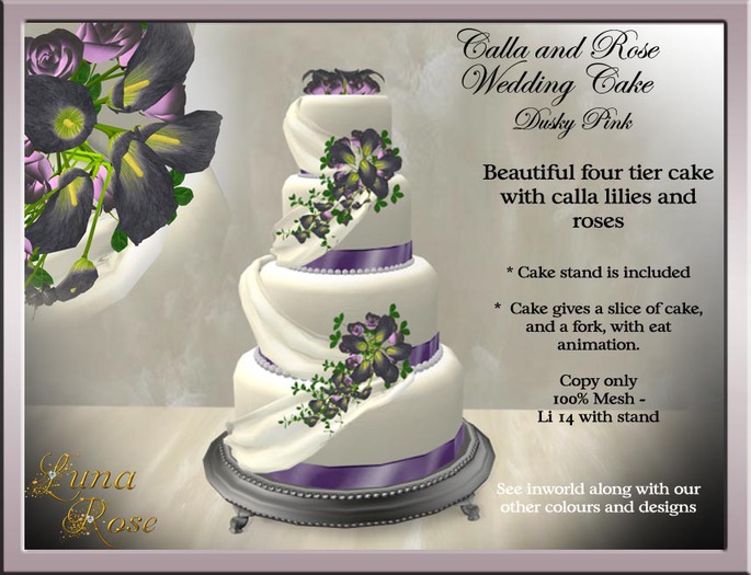 Wedding Cake - Calla & Rose  - Dusky Pink