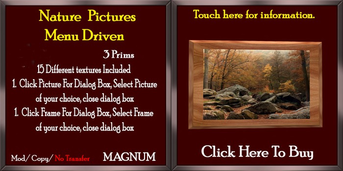 Menu Driven Nature Pictures