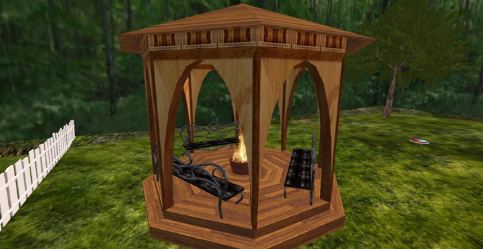 Small gazebo with pit/pot