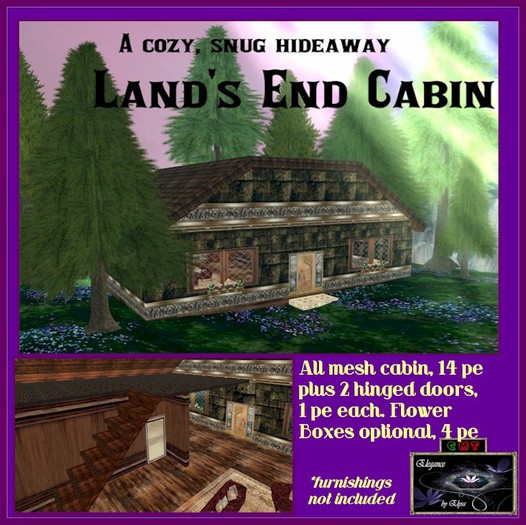 *EbE* Land's End Cabin w/fireplace (boxed)