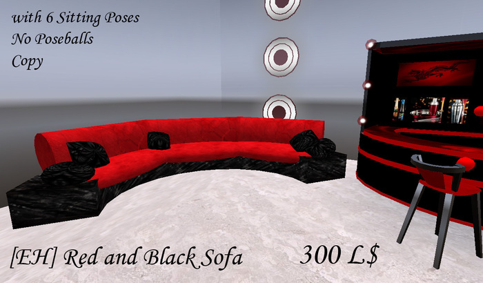 [EH] Red and Black Sofa