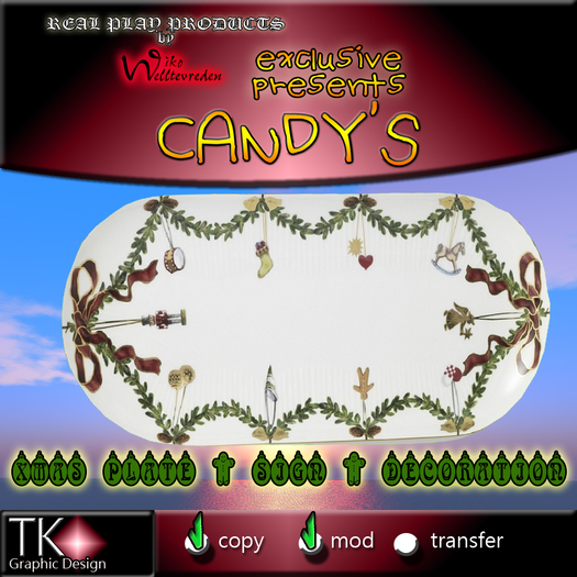 CANDYs * XMAS PLATE * SIGN * DECORATION * MOD & COPY 