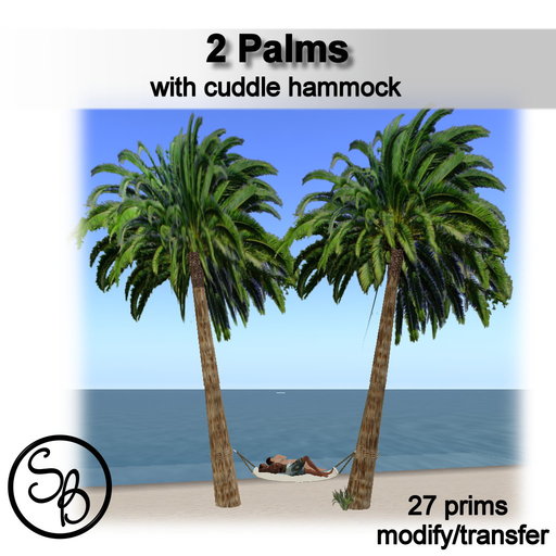 2 palms with cuddle hammock box
