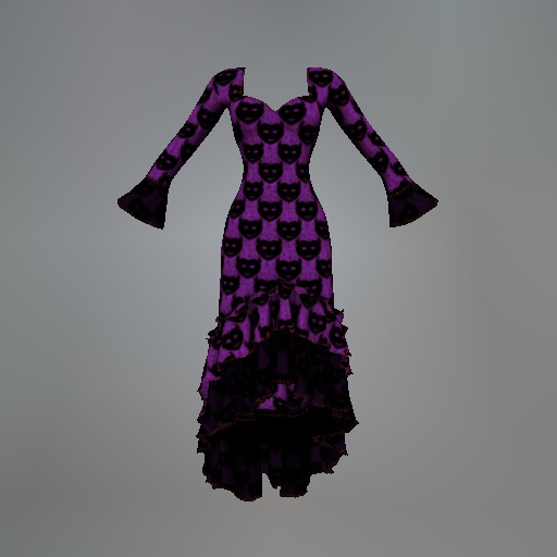 Purple Bedeviled Mesh Dress box