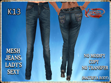 K13-MESH JEANS LADY'S SEXY