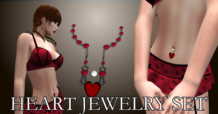 heart jewelry set