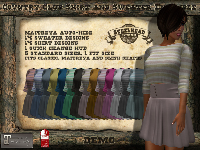Steelhead Country Club Ensemble [Maitreya and Slink Fit]
