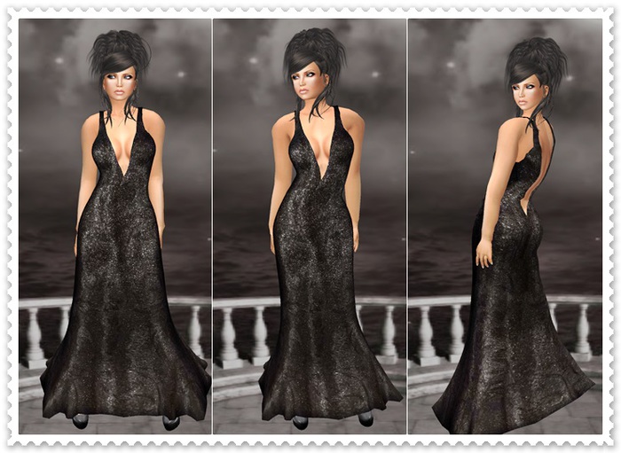Mesh Gown Bine Grey