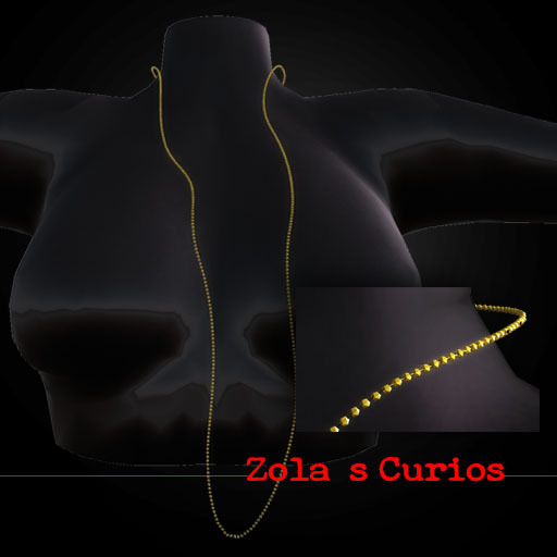 Zola's Curios Gold Bead Flapper Necklace