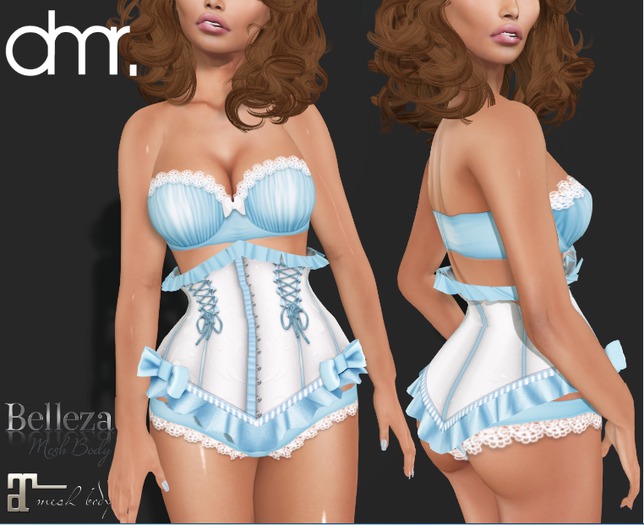 [DR] corset Cute Blue ::Mesh + APP::