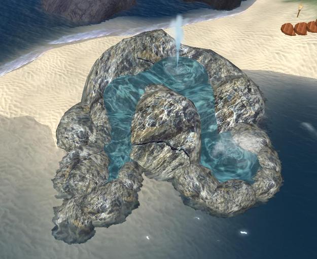 SF-Monumental Rock with watercourse