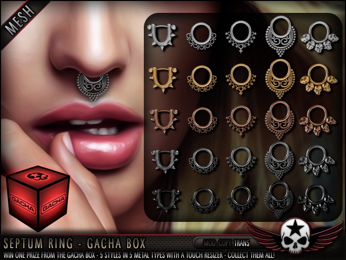 = REBELLION = SEPTUM RING - GACHA BOX