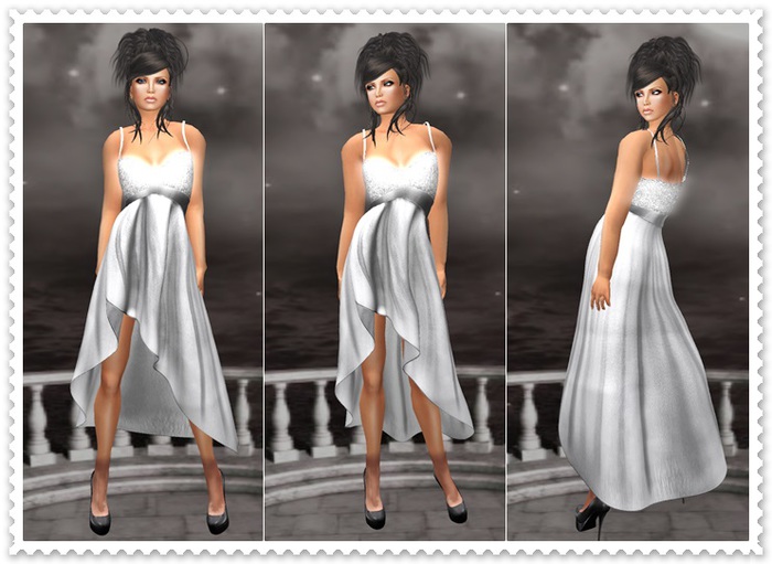 Mesh Spaghetti Dress Linsey Silver