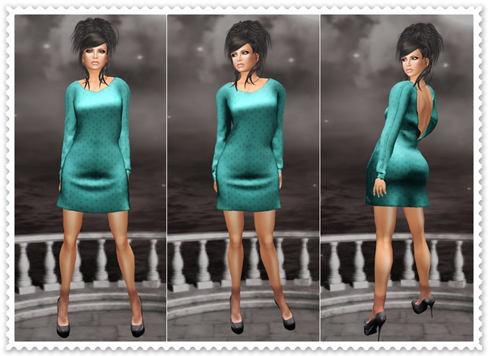 Mesh Mini Dress Mandy Teal