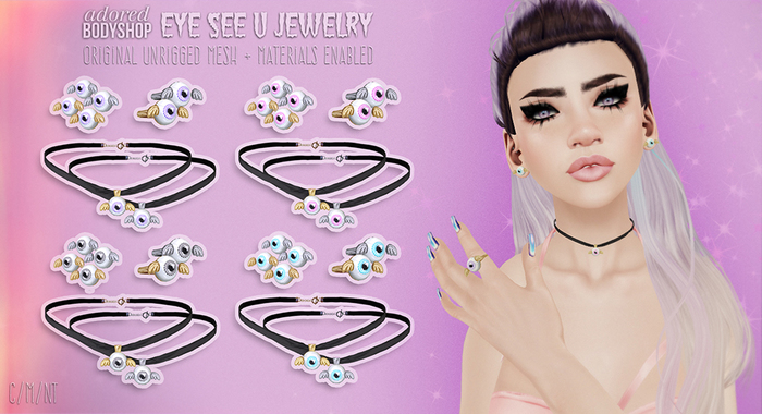 #ADORED - eye see u - jewelry set - bloo