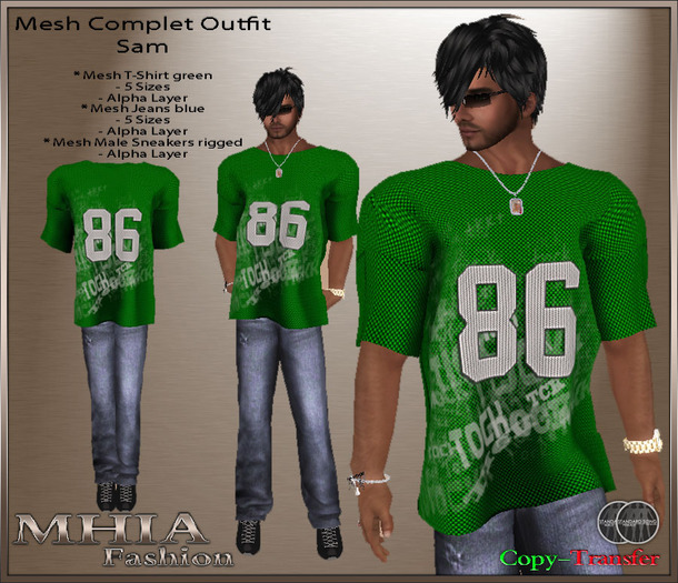 [MHIA] Sam Mesh Complet Outfit green