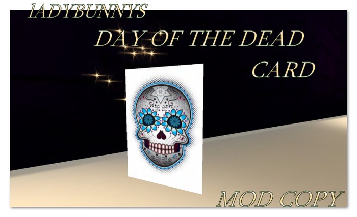 *⊱• Bunny's Card Store •⊰*Day Of The Dead Card