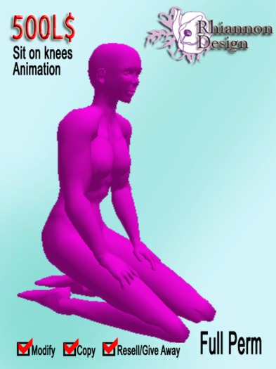 Rhiannon Design/ Sit on knees