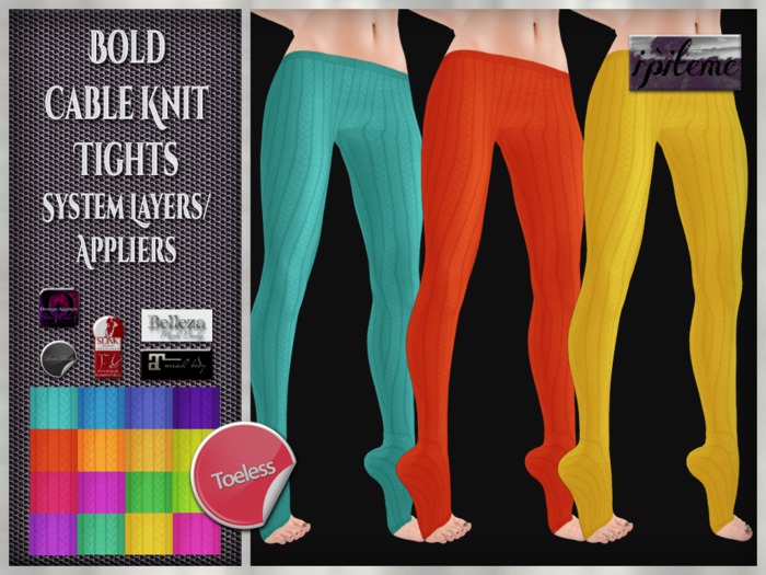 ~i~ Cable Knit Tights Bolds (Add Me)
