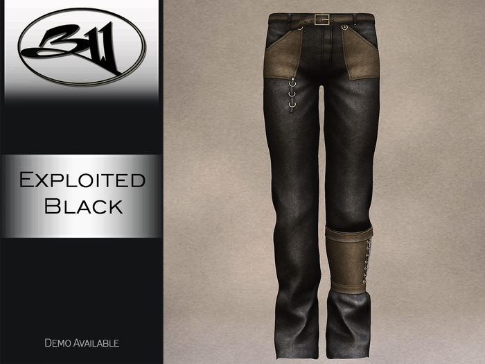 B&W PANTS Exploited Black Gold