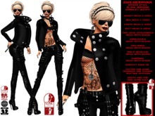 **GUILHERMINA BLACK VERSION ROCKER STYLE  COMPLET OUTFIT **