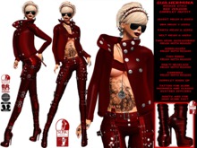 **GUILHERMINA RED VERSION ROCKER STYLE COMPLET OUTFIT **