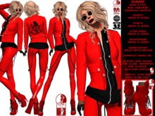 **GIANE RED VERSION ROCKER STYLE COMPLET OUTFIT **