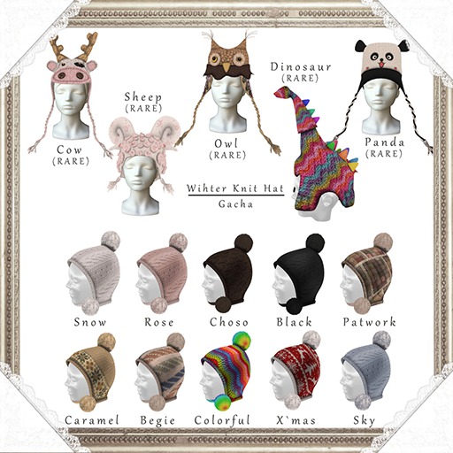 =Zenith=Winter Knit hat (Choco)