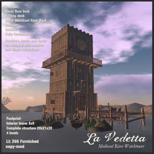 LA VEDETTA- MEDIEVAL RIVER WATCHTOWER_BOXED