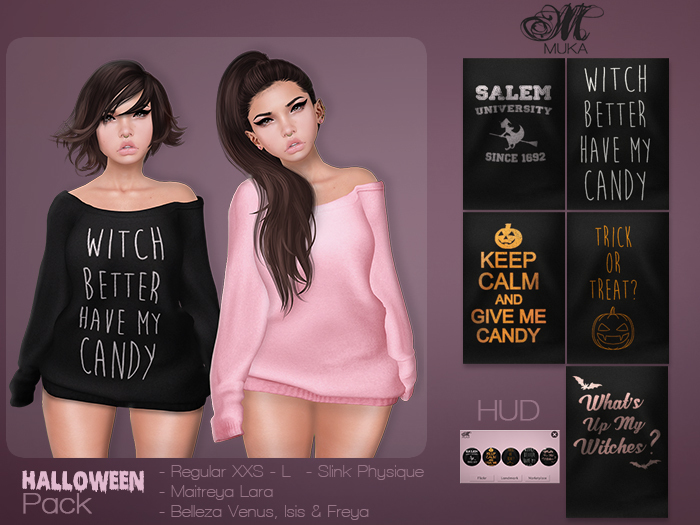 *MUKA* Lea Halloween Pack (Maitreya/Belleza/Slink)