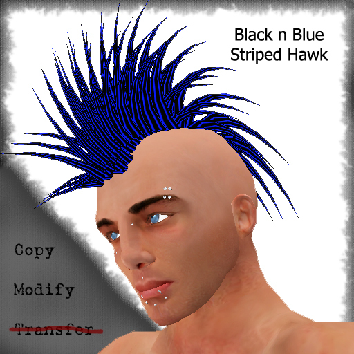 RH-Black n Blue striped Hawk