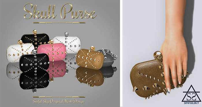 SS-Skull Purse Gold/Gold
