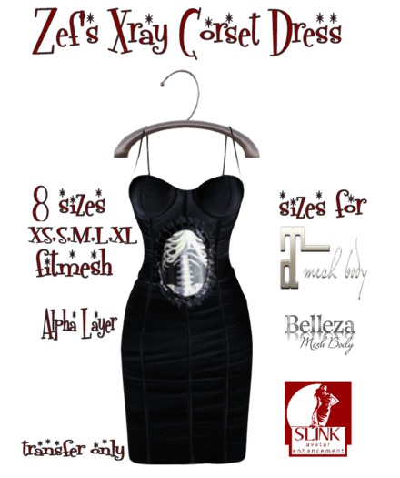 Zef's Xray Cameo Corset Dress