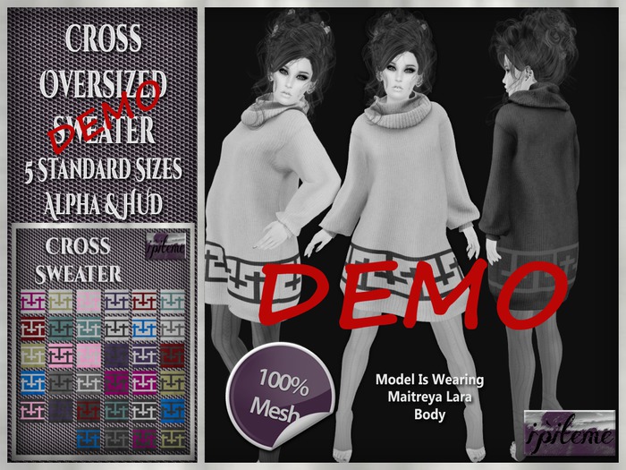 ~i~ Cross Over-Sized Sweater DEMO (Add Me)