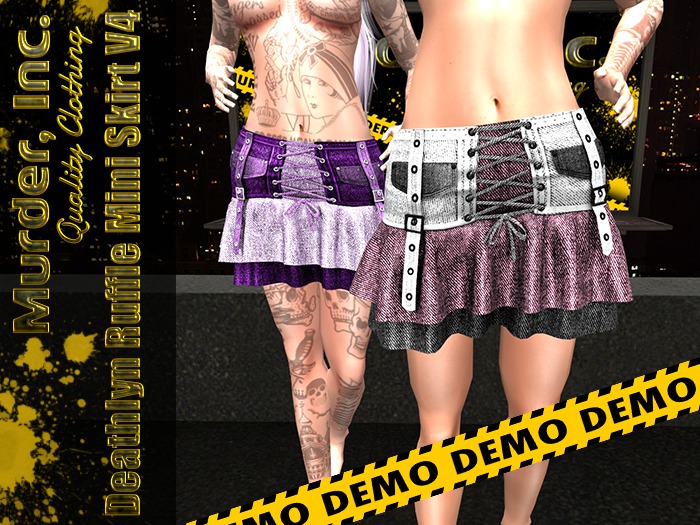 Deathlyn Ruffle Mini Skirt V4 [DEMO]