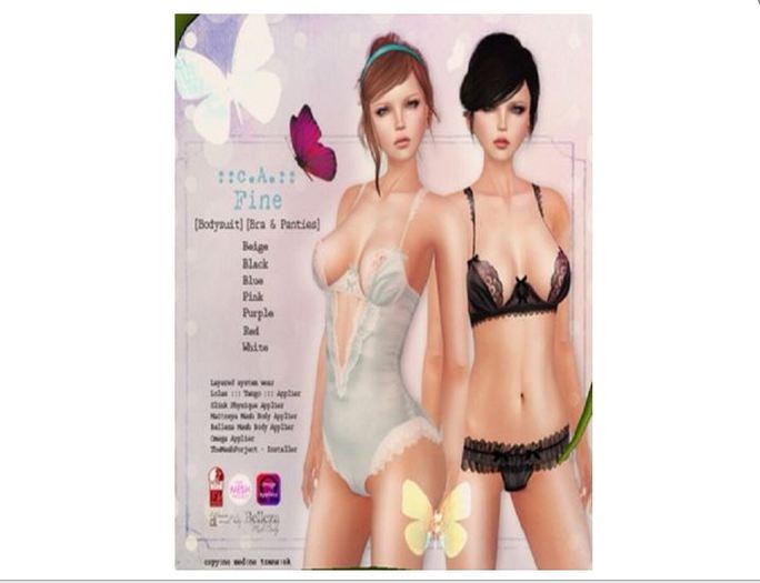 ::c.A.:: Fine Bra & Panties *Flower* & *Heart*