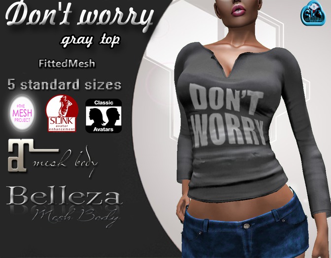 ~Gray~:::Don't Worry Slim Top::::