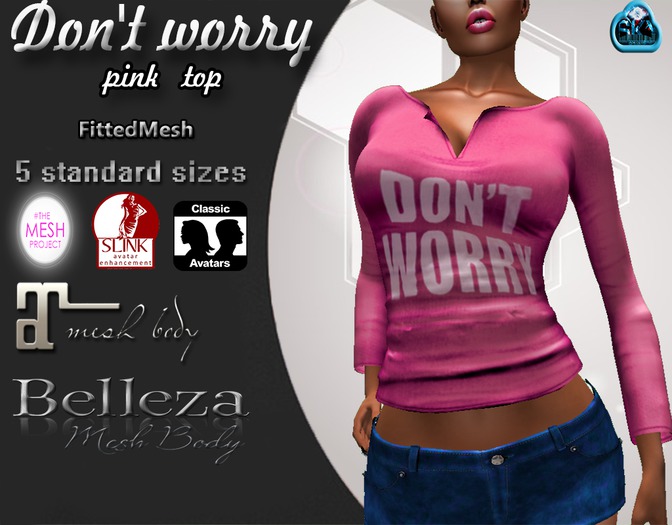 ~Pink~:::Don't Worry Slim Top::::