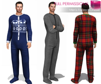 Full Perm Classic Rig Men's Footed Onesie for Classic Avatars