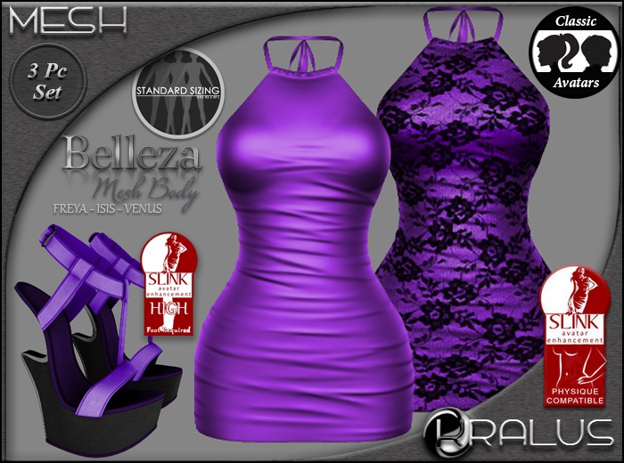 ::KRALUS:: Mesh : Vixen : Purple  