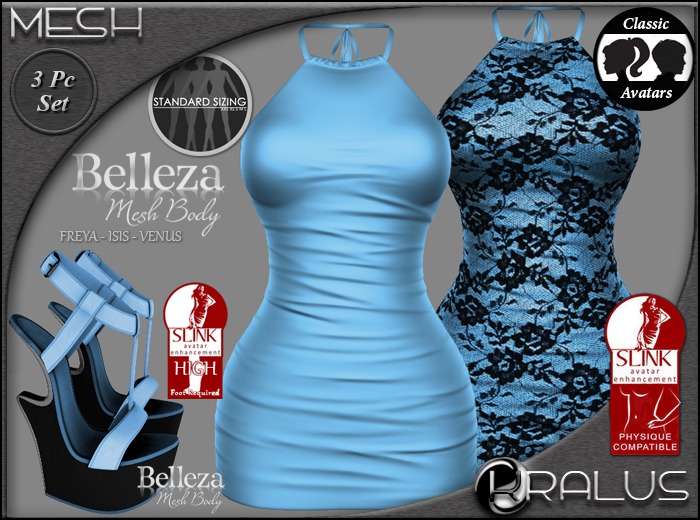 ::KRALUS:: Mesh : Vixen : Baby Blue