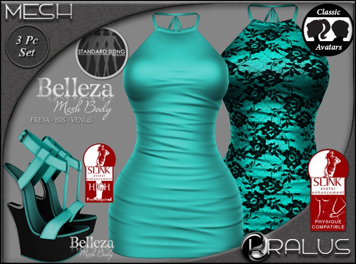 ::KRALUS:: Mesh : Vixen : Turquoise 