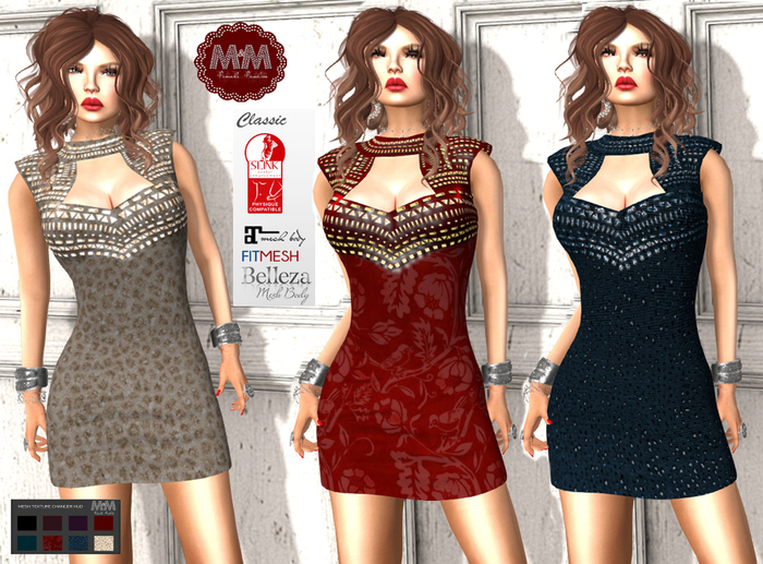 M&M-DEMO AZTE DRESS MESH AHD FITTED