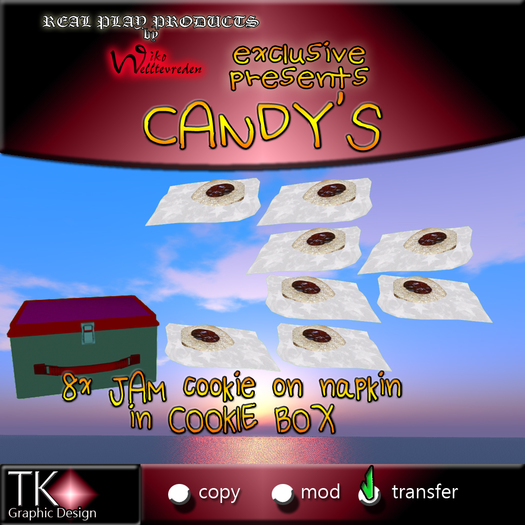 CANDYs * 8x JAM cookie on napkin in COOKIE BOX - Exclusive COOKIES * MANY DETAILS * YUMMY 
